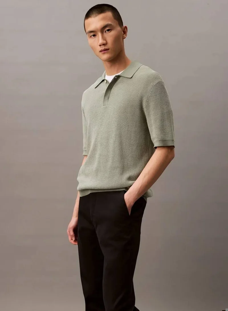 Calvin Klein Black Slim Cotton Stretch Chinos for Men | Best Price UAE