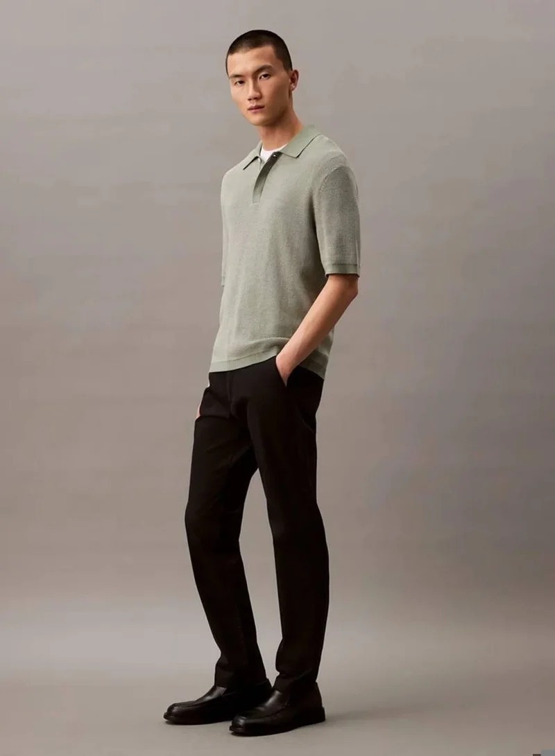 Calvin Klein Black Slim Cotton Stretch Chinos for Men | Best Price UAE