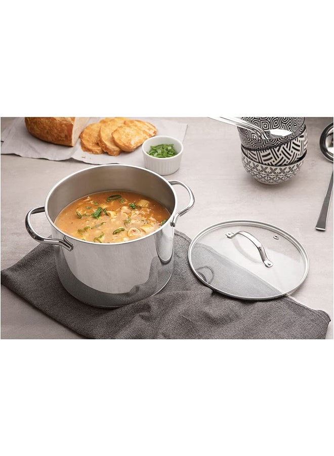 ترامونتينا طقم أواني طهي 7 قطع | أواني الطبخ  مقلاة  أواني وأواني  أواني طهي المطبخ  وأغطية زجاجية من الفولاذ المقاوم للصدأ - Image 5