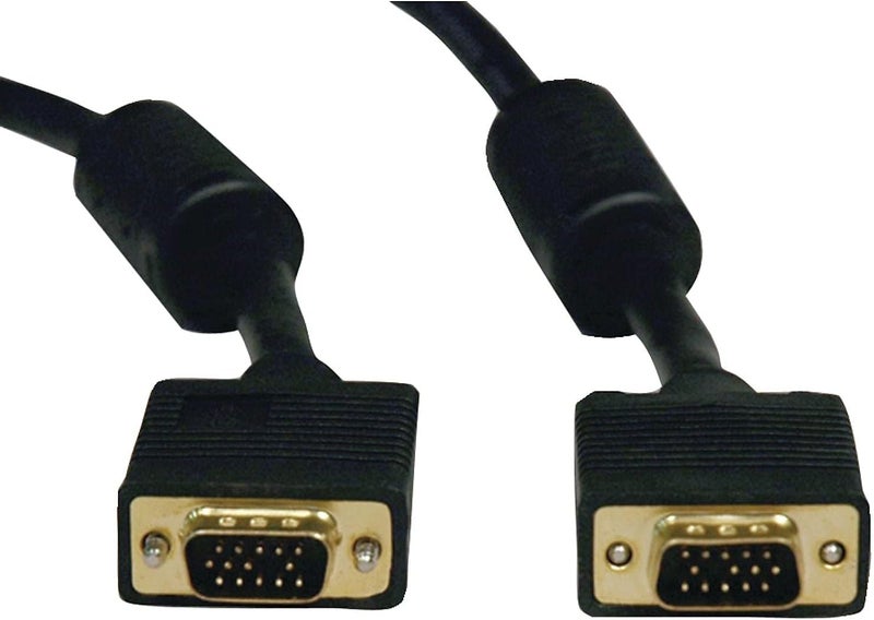 VGA Coax Monitor Cable, High Resolution Cable with RGB Coax (HD15 M/M) 15-ft.(P502-015)