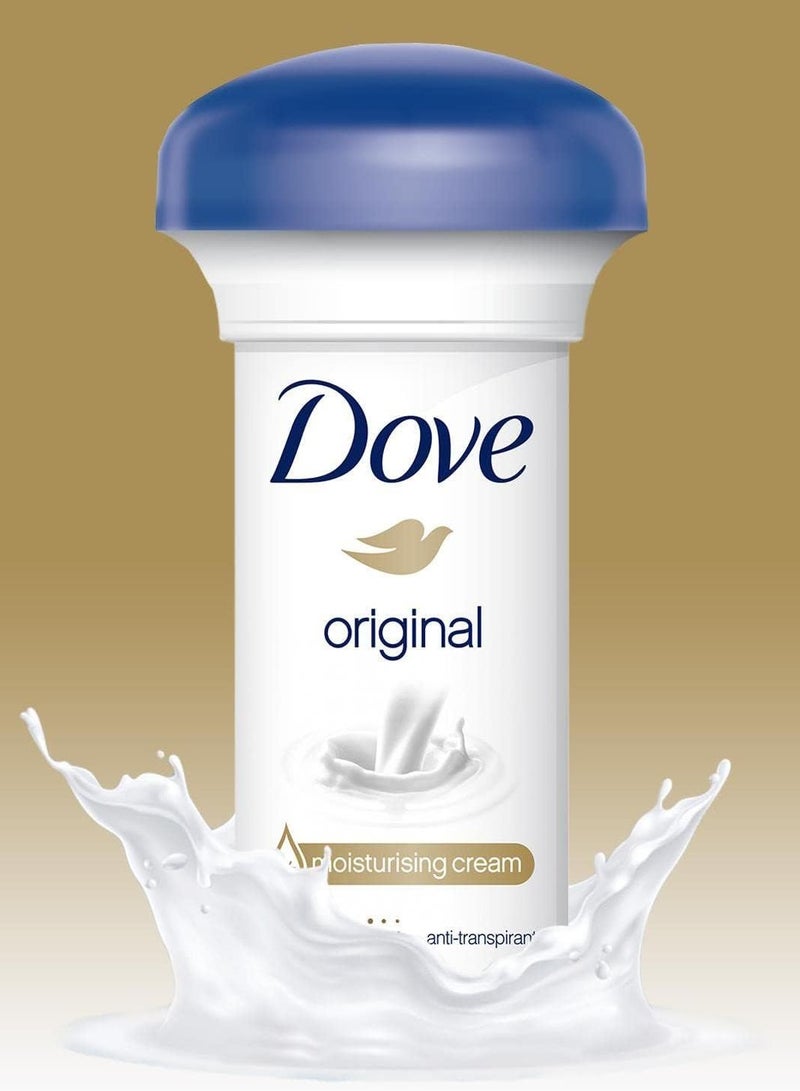 Dove Original Mushroom 24 Hour Anti-Perspirant 1/4 Moisturising Cream 50ml - Image 3