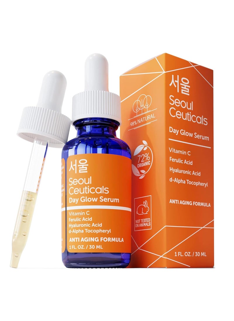 seoulceuticals SeoulCeuticals Korean Skin Care 20% Vitamin C Hyaluronic Acid Serum + CE Ferulic Acid - Potent Anti Aging, Anti Wrinkle Korean Beauty 1oz  - Image 1