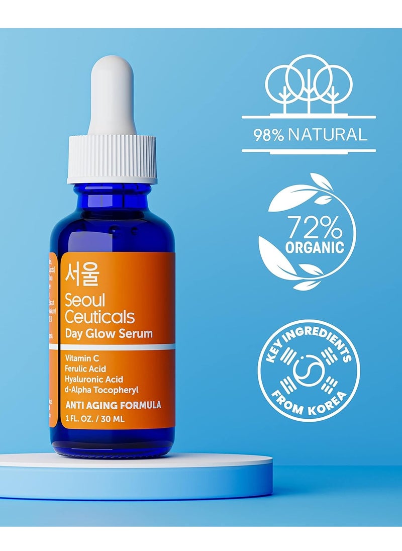 seoulceuticals SeoulCeuticals Korean Skin Care 20% Vitamin C Hyaluronic Acid Serum + CE Ferulic Acid - Potent Anti Aging, Anti Wrinkle Korean Beauty 1oz  - Image 2