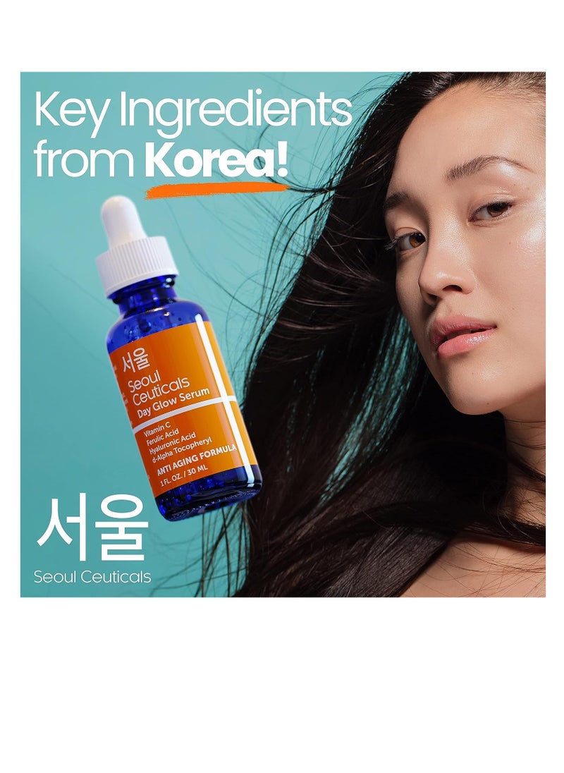 seoulceuticals SeoulCeuticals Korean Skin Care 20% Vitamin C Hyaluronic Acid Serum + CE Ferulic Acid - Potent Anti Aging, Anti Wrinkle Korean Beauty 1oz  - Image 5