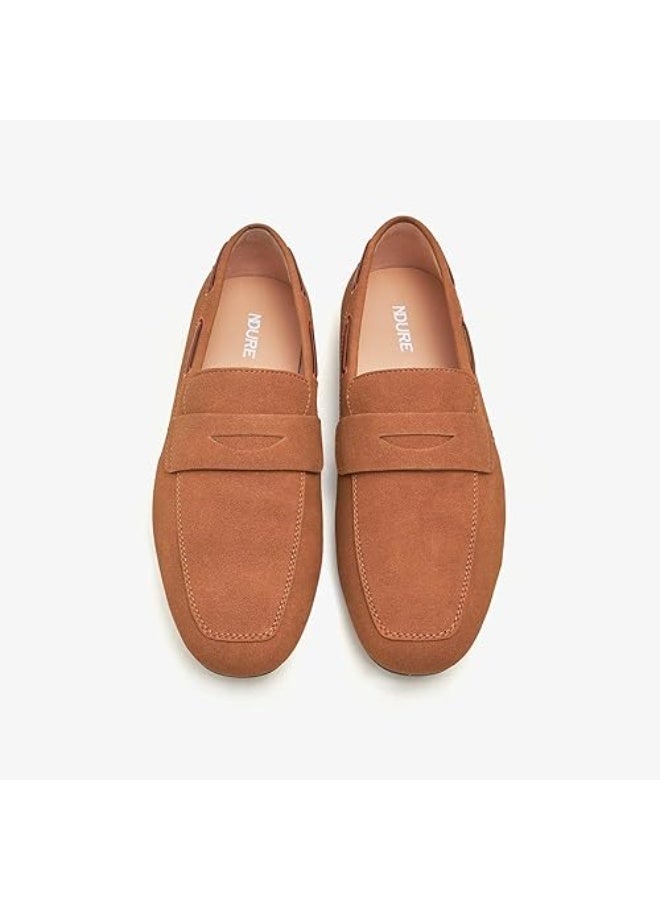 NDure Men's Urban-Savvy Slip-On Loafers, Brown - Image 2