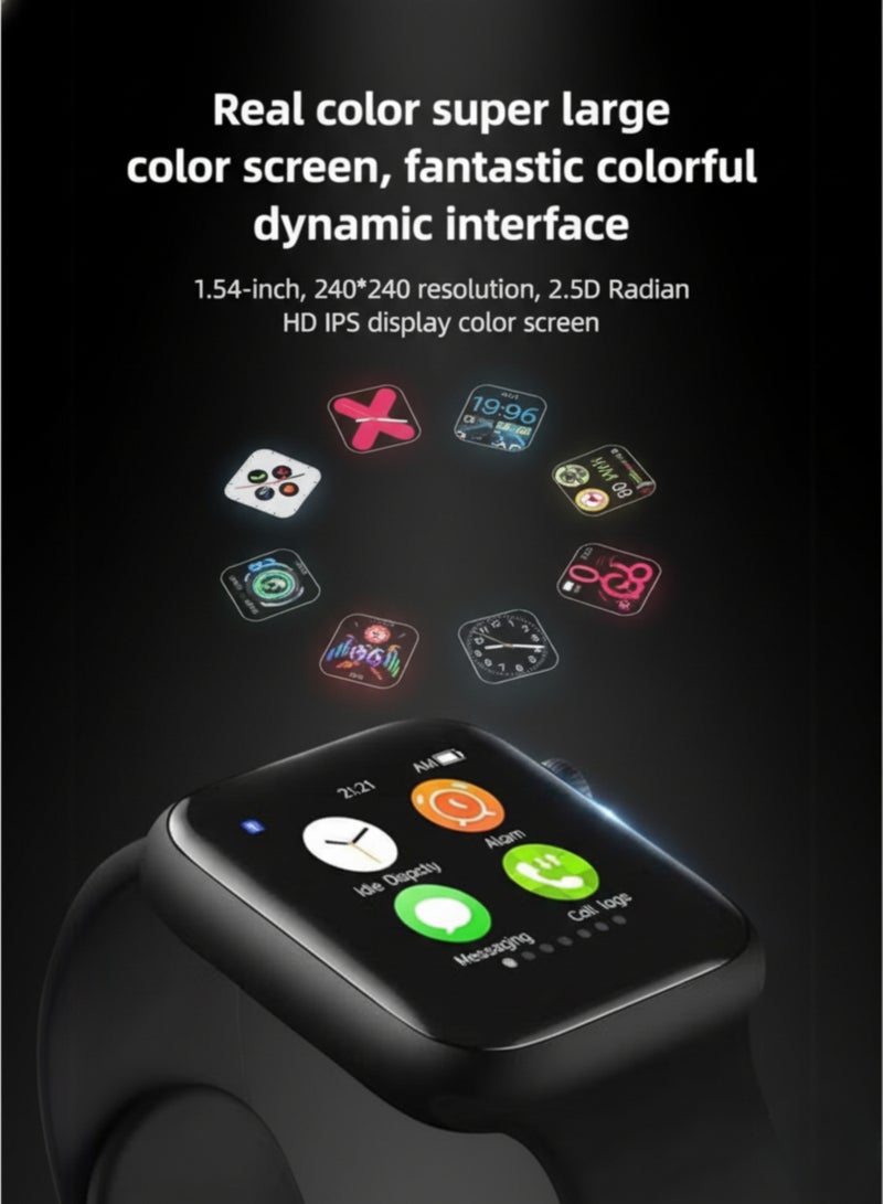 KEQIWEAR Smart Watch 2.02" HD Bluetooth Calling Fitness Tracker 7 Straps KW83 MAX Black - Image 2