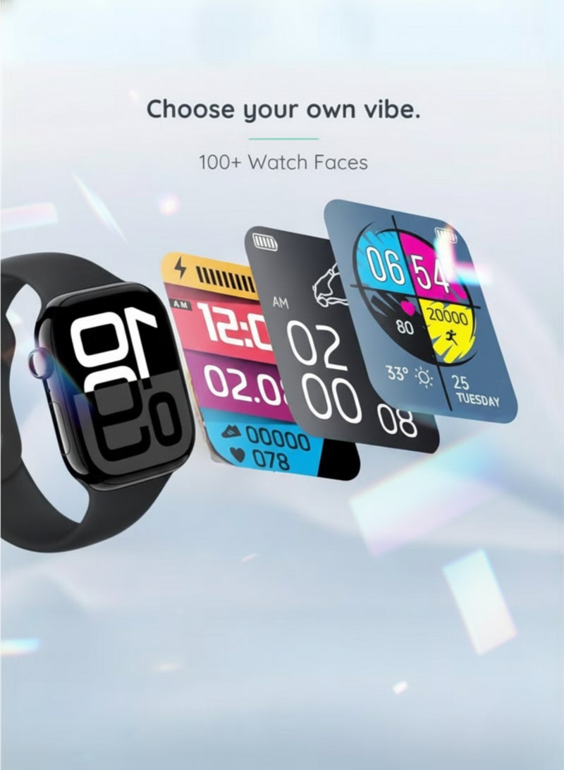 KEQIWEAR Smart Watch 2.02" HD Bluetooth Calling Fitness Tracker 7 Straps KW83 MAX Black - Image 5