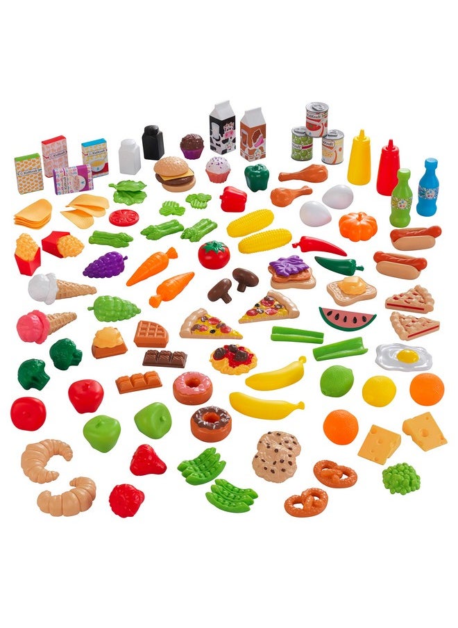 KidKraft - 115Piece Deluxe Tasty Treats Pretend Play Food Set Plastic Grocery And Pantry Items Gift For Ages 3+ - Image 1