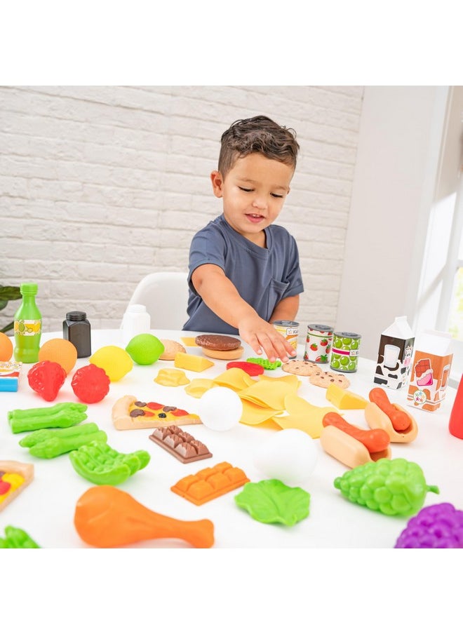 KidKraft - 115Piece Deluxe Tasty Treats Pretend Play Food Set Plastic Grocery And Pantry Items Gift For Ages 3+ - Image 1