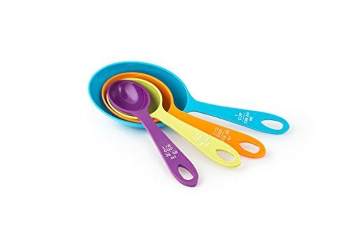 Fox Run Measuring Cup Set, 1/8 cup to 1 Cup, Multicolored 4 Cup Measuring Set