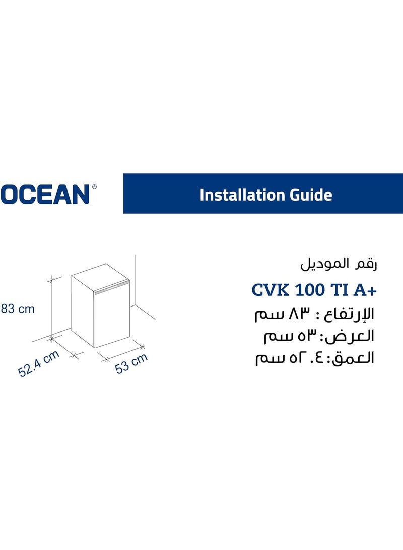 Ocean Freezer, 113 Litres, 3 Drawers, Inox Look - CVK 100 TI A+ - Image 2