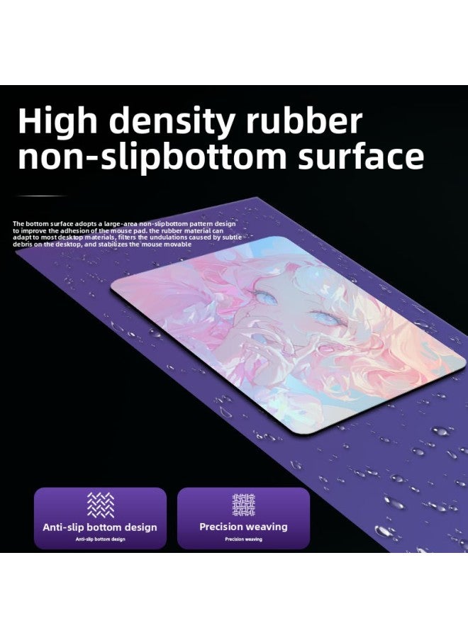 Waterproof Coated E-sports Mouse Pad Fps Glass Fiber Rainbow Magic Color Positioning Precision Lock-free Computer Desktop Pad-Color:400*450*4-Pattern:Coated 9  - Image 4