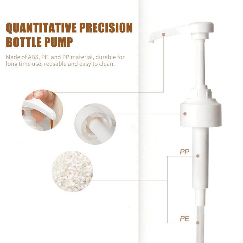 Bottle Pump: 8ml Quantitative Precision, Lockable Spill-proof Top, Durable Abs Pe Pp Material - Snap-on Design Liquid Dispenser for Bathroom Kitchen
``` - Image 2
