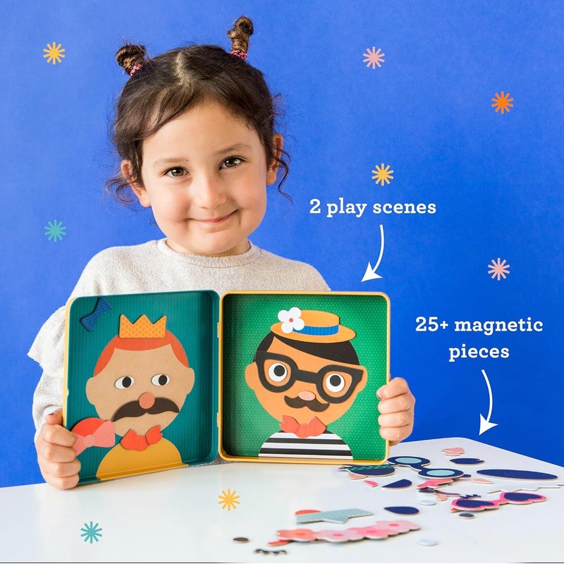 Petit Collage مجموعة اللعب المغناطيسية للرحلات من بيتي كولاج - لعبة ممتعة للعائلات، مثالية من 2-4 لاعبين، للأعمار 4+ - لعبة سفر للأطفال مع علبة محمولة عملية - فكرة هدية رائعة - Image 3