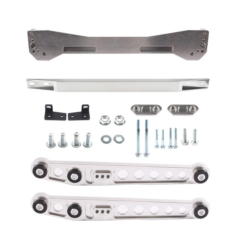 POSENG Rear Lower Control Arm Subframe Brace Tie Bar kit Compatible with Honda Civic EK 1996 1997 1998 1999 2000 - Image 3