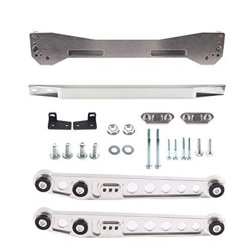 POSENG Rear Lower Control Arm Subframe Brace Tie Bar kit Compatible with Honda Civic EK 1996 1997 1998 1999 2000 - Image 1
