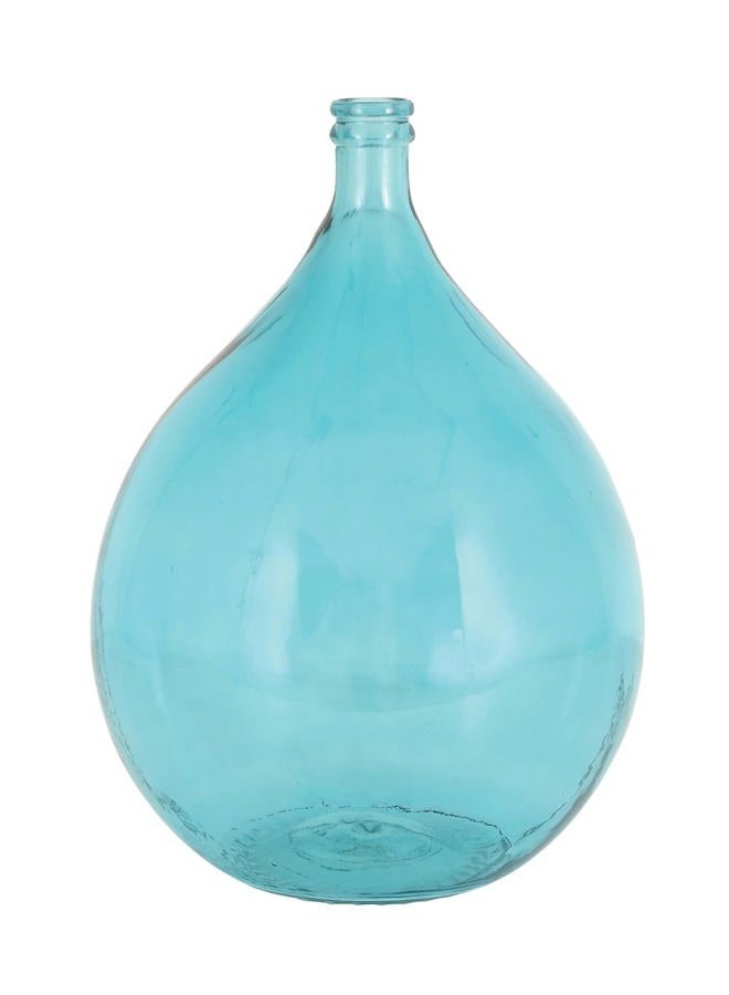 Deco 79 Glass Decorative Vase Spanish Centerpiece Vase, Flower Vase for Home Decoration 15" x 15" x 22", Teal - Image 2