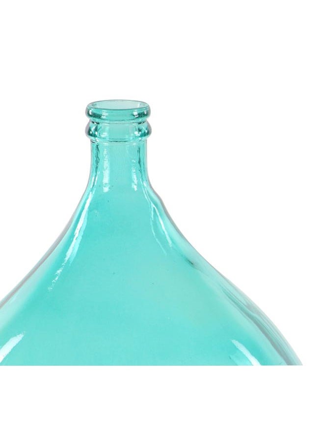 Deco 79 Glass Decorative Vase Spanish Centerpiece Vase, Flower Vase for Home Decoration 15" x 15" x 22", Teal - Image 4
