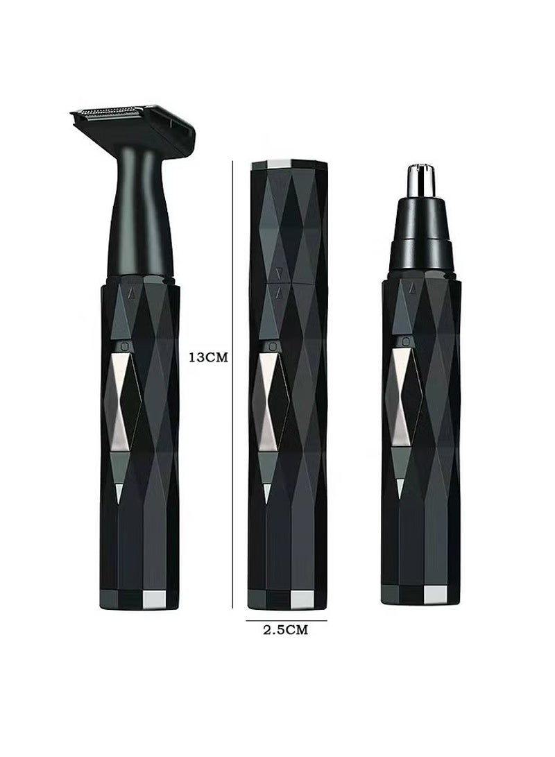 CAYGA Electric Ear and Nose Hair Trimmer, 2 in 1 Hair Shaver, Rechargeable Hair Remover (Black) - Image 5