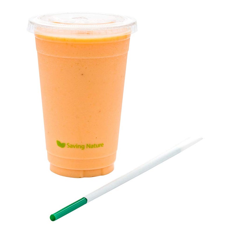 Basic Nature 83 Inch Cold Drink Straws 100 Compostable Beverage Straws  Disposable BPIcertified Green Plastic Drinking Straws Wrapped For Birthdays Weddings And More  Restaurantware