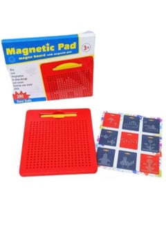 Generic Magnetic educational whiteboard with a magnetic pen for drawing shapes, letters and numbers, various materials 