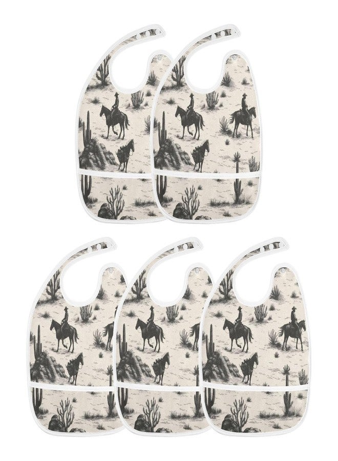 WELLDAY Baby Bibs for Boy and Girls Wild West Cowboys Cotton Bandana Drool Bin, Adjustable Newborn Bibs for Drooling & Teething - Image 3