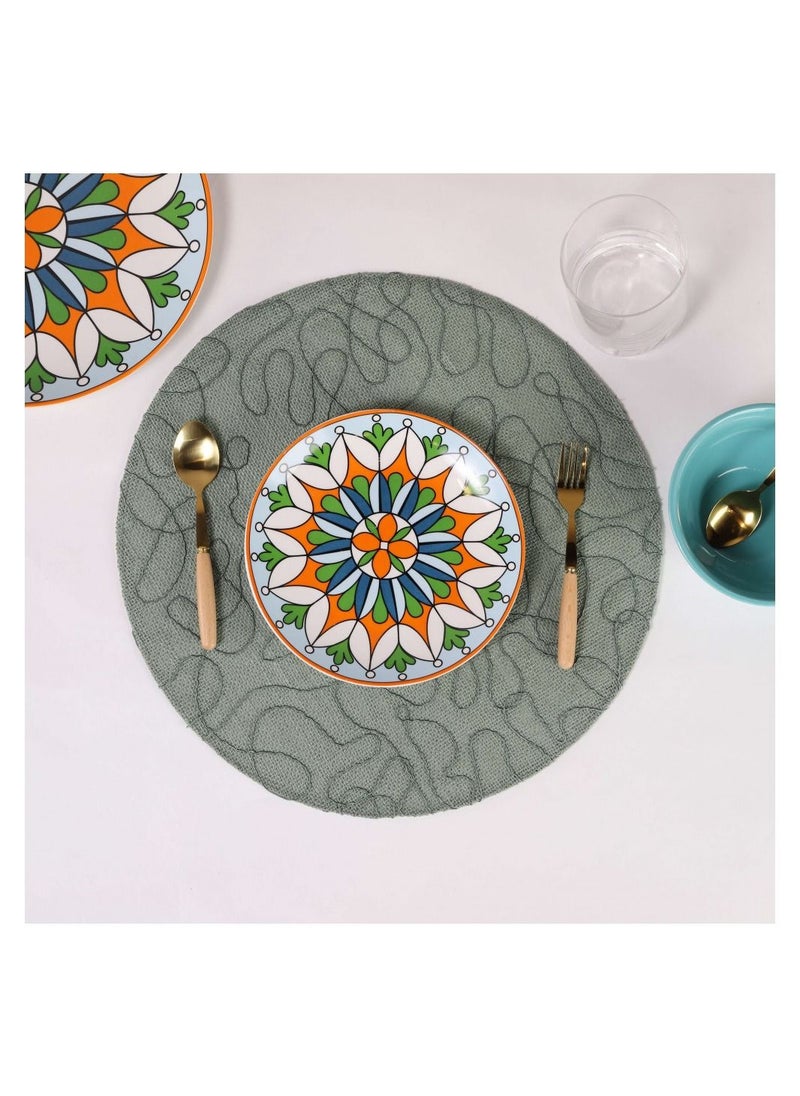ماركة غير محددة - لباد طاولة طعام لون أخضر - Image 1