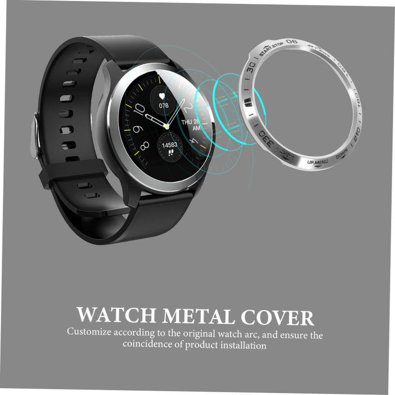 Stainless Steel Protective Case Cover For Garmin 6X Watch Anti Scratch Bumper Frame Sliver - Image 4