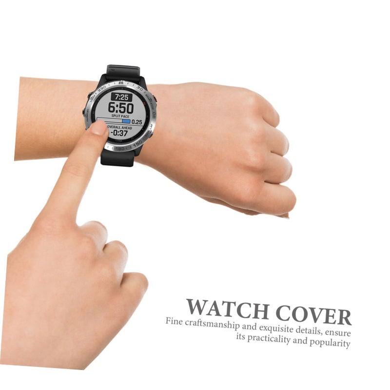 Stainless Steel Protective Case Cover For Garmin 6X Watch Anti Scratch Bumper Frame Sliver - Image 5