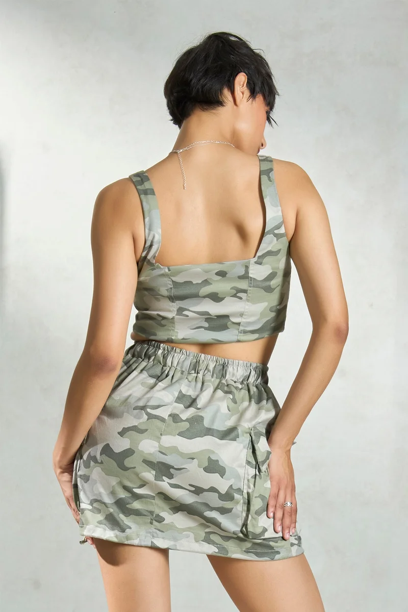 فيرجيو Cotton Corsets Vacation In Camo for Women