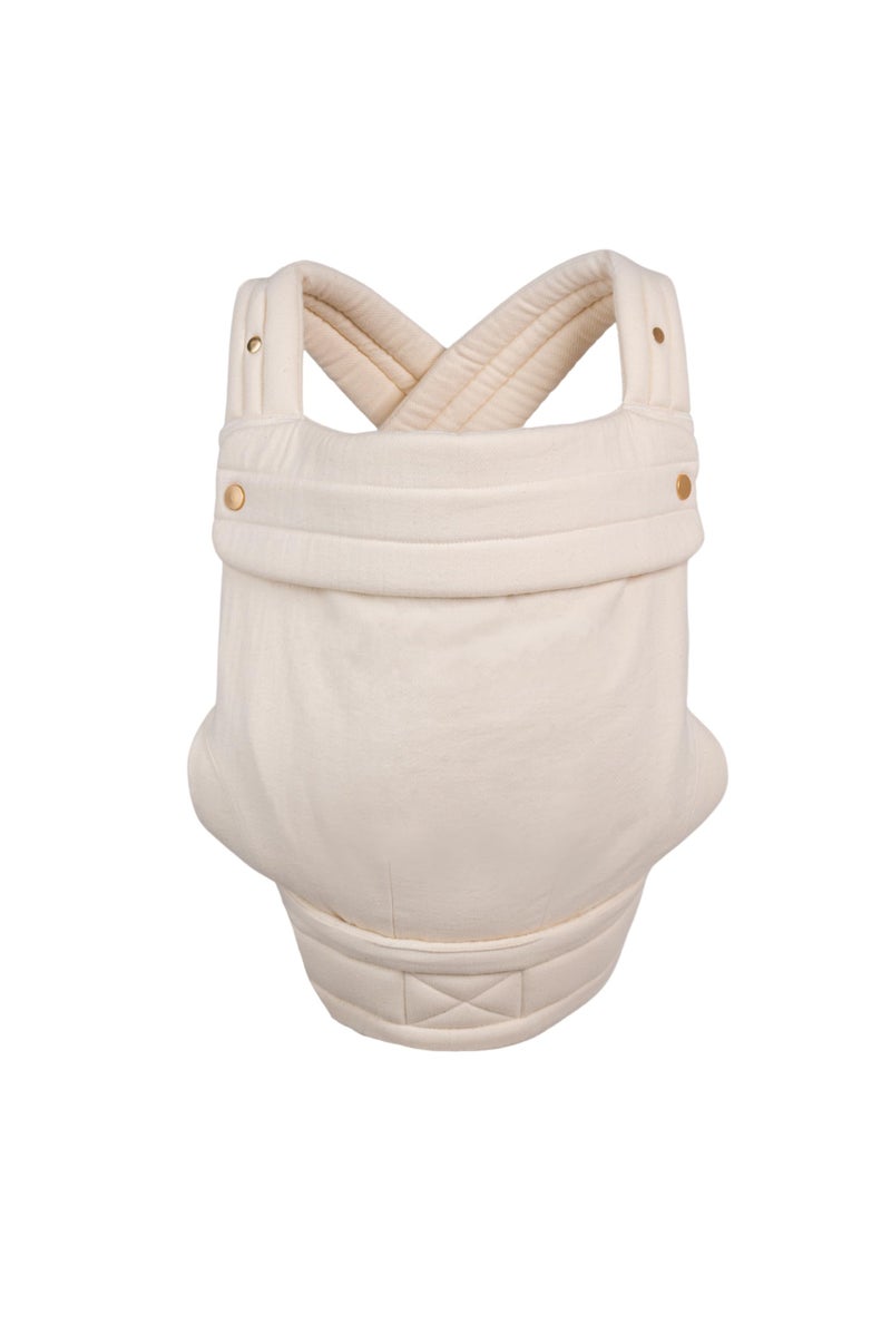 Mabē Monarch Ergonomic Baby Carrier – Premium Cotton Soft Structured Newborn to Toddler Carrier with Hip-Healthy Design, 3 Carry Positions (7-35lbs), Lightweight & Breathable, (Ivory) - Image 2