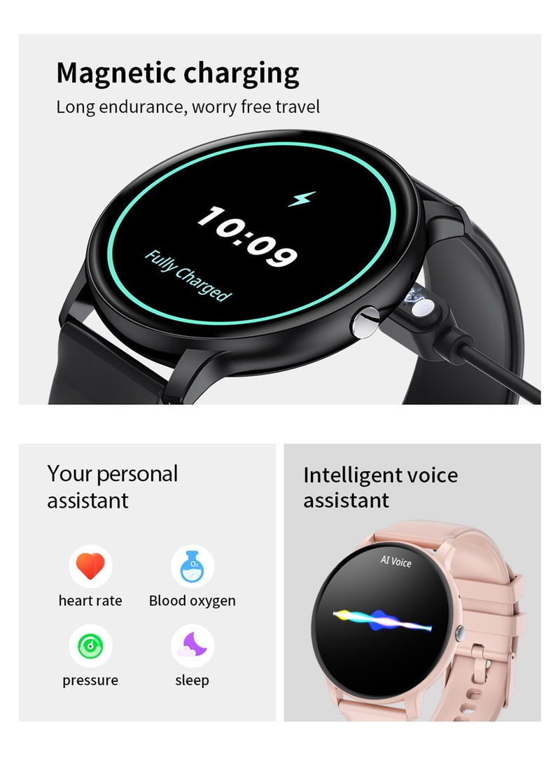 LIGE Top Fashion Casual JU37 Smartwatches For Men 1.39" HD IPS Round Screen, Multiple Sports Modes And Heart Rate, 30Day Standby Ultra Battery Life, IP68 Waterproof Sports Men's Smart Watches Black - Image 5