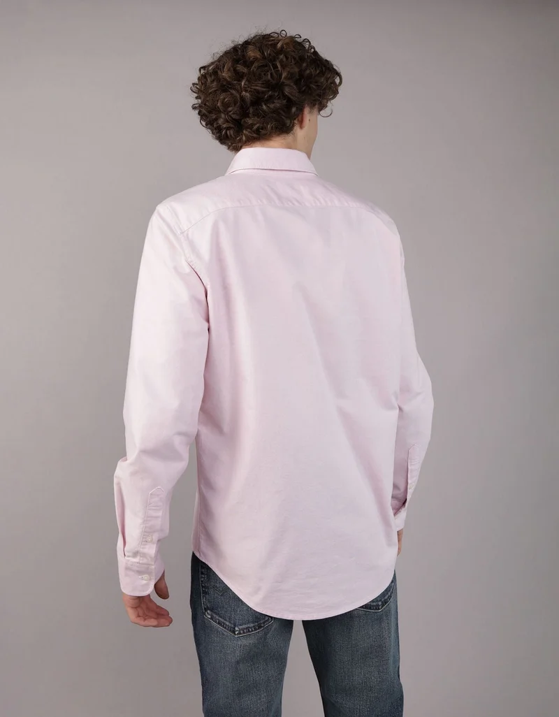 امريكان ايجل قميص أوكسفورد بأزرار وقصّة سلِم بأكمام قصيرة