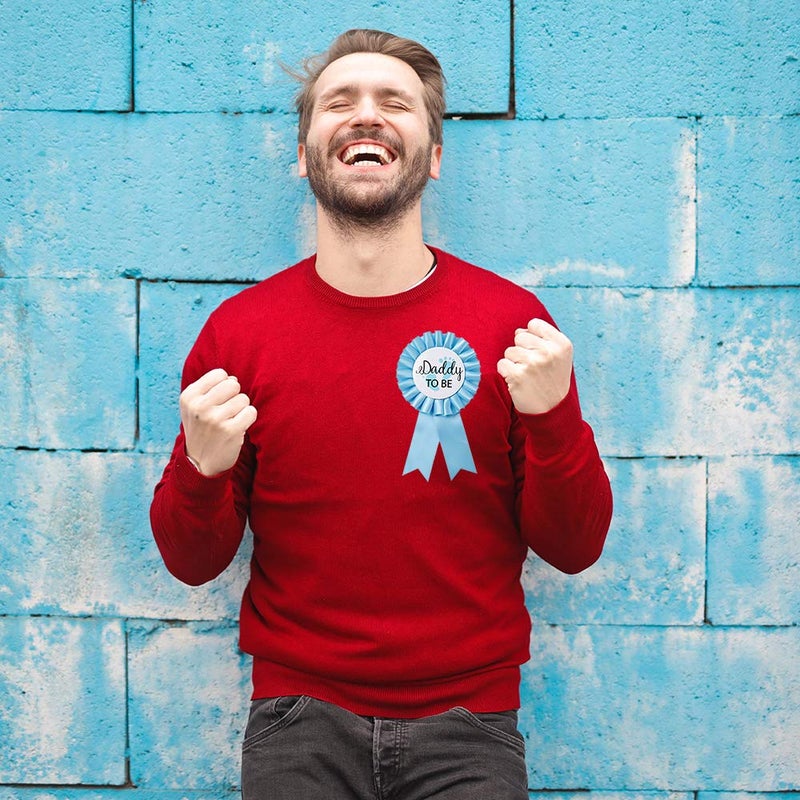 TTCOROCK مجموعة حزام الأمومة والباقة للأب والأم من TTCOROCK باللون الأزرق السماوي - حزام ذكر الحمل تذكار حفل استقبال المولود الزهور حزام البطن - Image 4