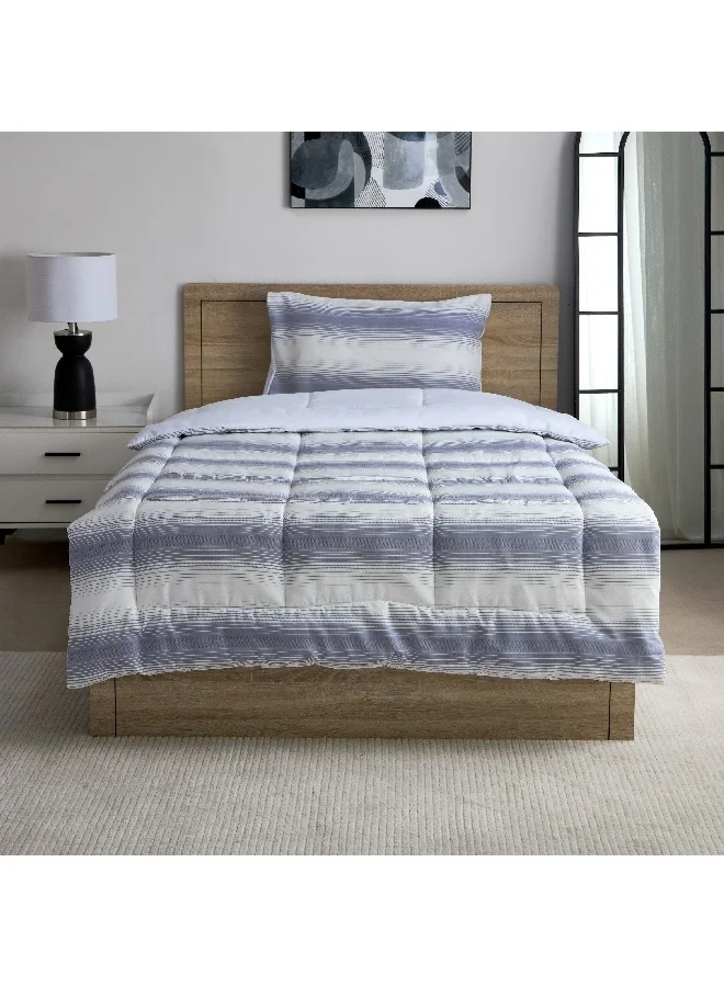 Home Box Verve 2-Piece Yarn Dyed Microfiber Single Comforter Set 220 x 135 cm