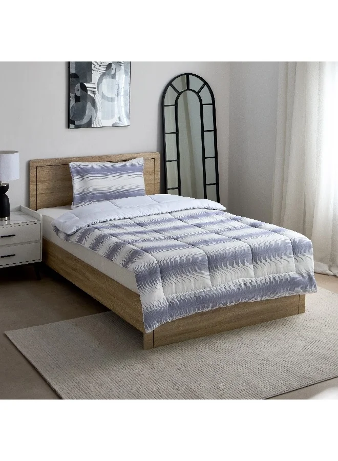 Home Box Verve 2-Piece Yarn Dyed Microfiber Single Comforter Set 220 x 135 cm