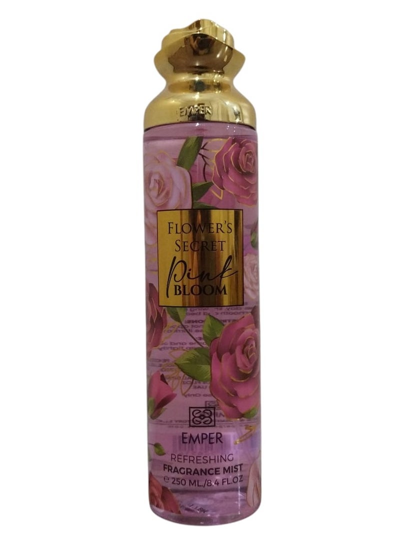امبر فلاورز سيكريت بينك بلوم رذاذ عطري منعش نسائي - 250 مللي