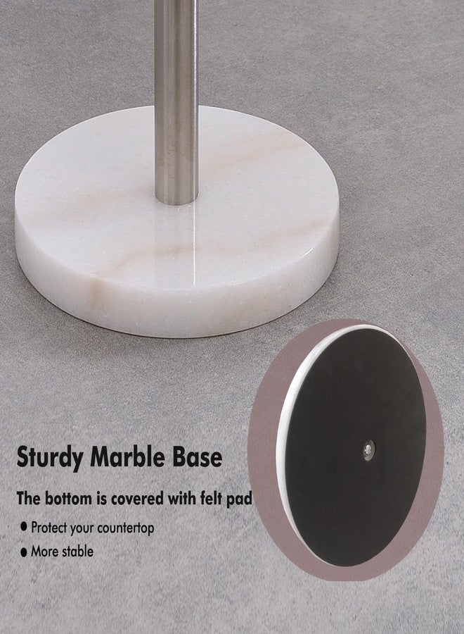 Exilon Paper Towel Holder Countertop with Heavy Marble Base, Standing Paper Towel Roll Holder for Kitchen Bathroom, with Weighted Base for One-Handed Operation - Image 5