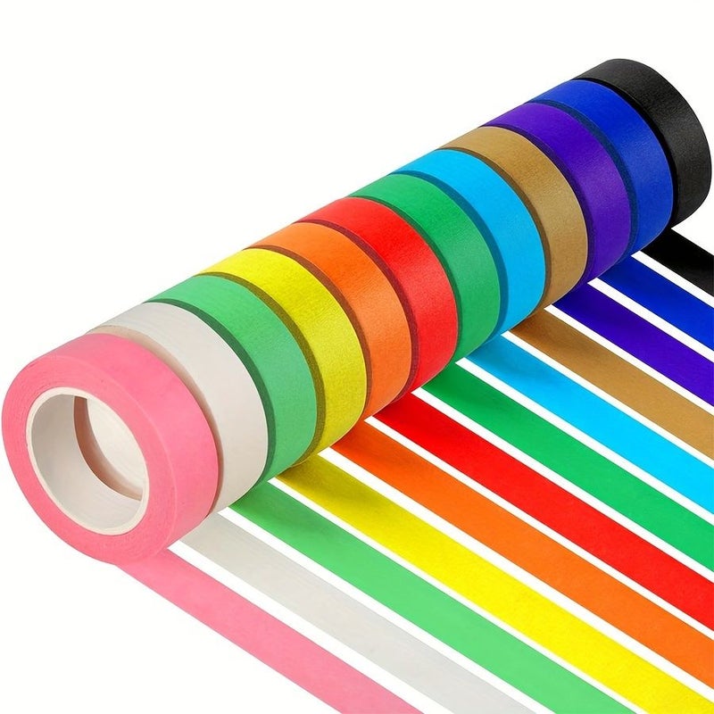 12 Colors Decorative Tape 2cm x 10m Multipurpose DIY Craft Art Supplies Smooth Surface - Image 3