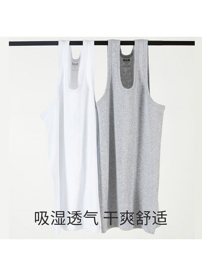 Your Sun Comfortable And Cool 100% Cotton Men's Ribbed Slim Fit Tank Top 2-pack - Image 2