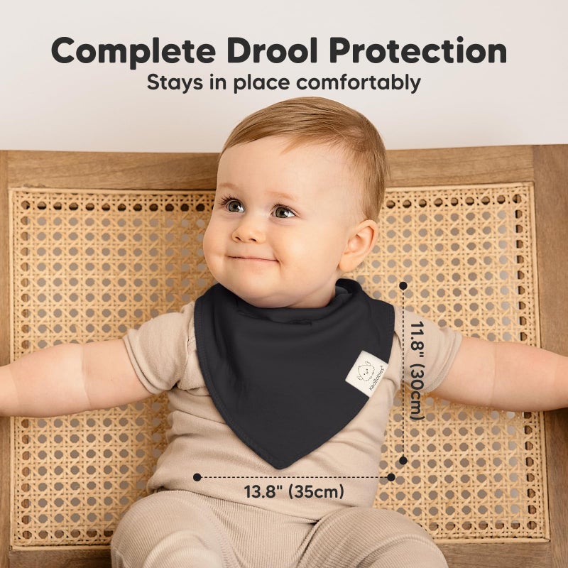 KeaBabies 8-Pack Organic Baby Bandana Bibs for Boys, Girls - Super Absorbent Triangle Baby Bibs for Drooling and Teething Infant, 100% Cotton Extra Soft for Newborn, Infant 0-36 Months (Coastline) - Image 5