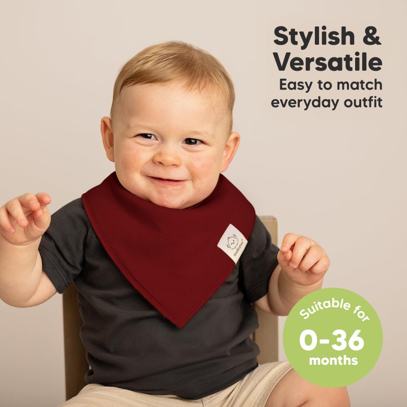 KeaBabies 8-Pack Organic Baby Bandana Bibs for Boys, Girls - Super Absorbent Triangle Baby Bibs for Drooling and Teething Infant, 100% Cotton Extra Soft for Newborn, Infant 0-36 Months (Coastline) - Image 4