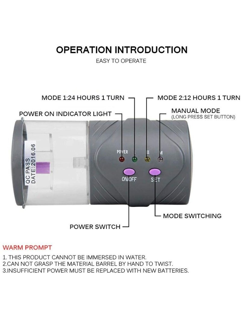 أكواريوم تغذية الأسماك التلقائي تغذية الأسماك موزع الأغذية الشفافة الدائمة مع 3 طرق التثبيت توقيت تغذية خزان الأسماك (H9000) - Image 2