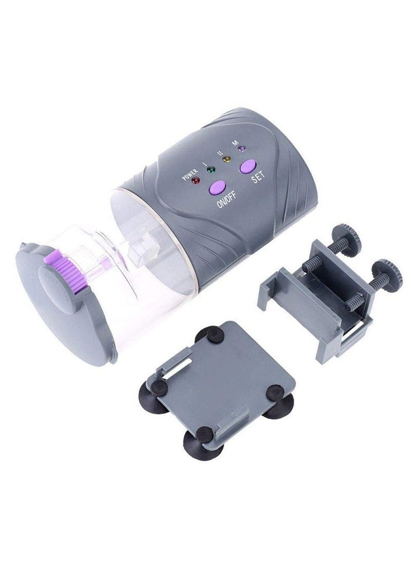 أكواريوم تغذية الأسماك التلقائي تغذية الأسماك موزع الأغذية الشفافة الدائمة مع 3 طرق التثبيت توقيت تغذية خزان الأسماك (H9000) - Image 1