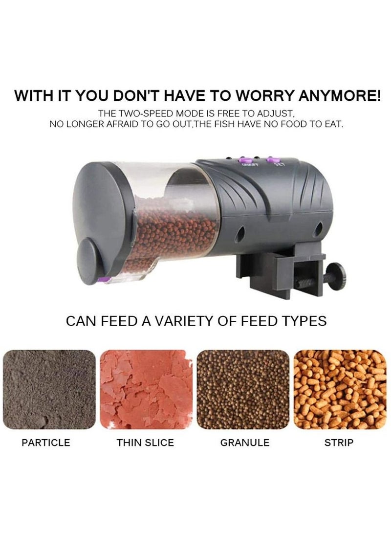 أكواريوم تغذية الأسماك التلقائي تغذية الأسماك موزع الأغذية الشفافة الدائمة مع 3 طرق التثبيت توقيت تغذية خزان الأسماك (H9000) - Image 5