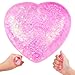 AiSiXin Heart Stress Balls Pink Squishy Toys for Adults Kids Slow Rise Sugar Ball Sensory Fidget Toys Love Shape Squishy Squeeze Toys Malt Stretch Ball Heart Shape Stress Toys for Hand Exercise - Image 2