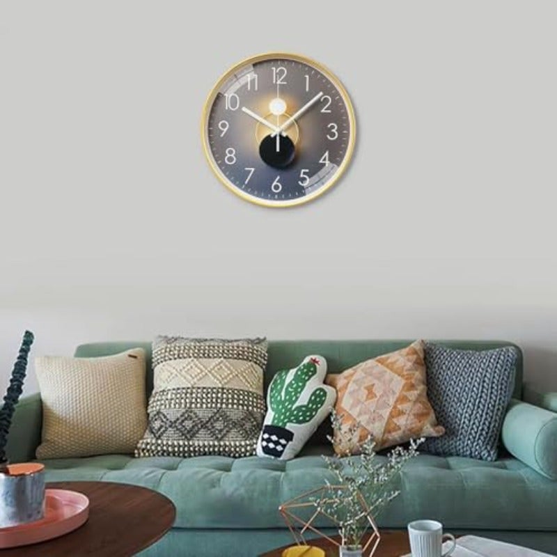 10 Inch Modern Wall Clock Silent Non-Ticking Battery Operated Large Wall Clock for Bedroom Living Room Office Classroom Decor Easy to Hang Durable Home and Office Clock - Image 2