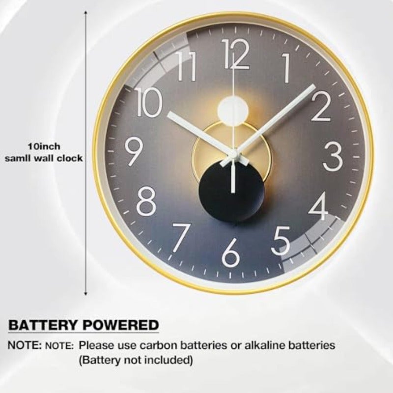 10 Inch Modern Wall Clock Silent Non-Ticking Battery Operated Large Wall Clock for Bedroom Living Room Office Classroom Decor Easy to Hang Durable Home and Office Clock - Image 5