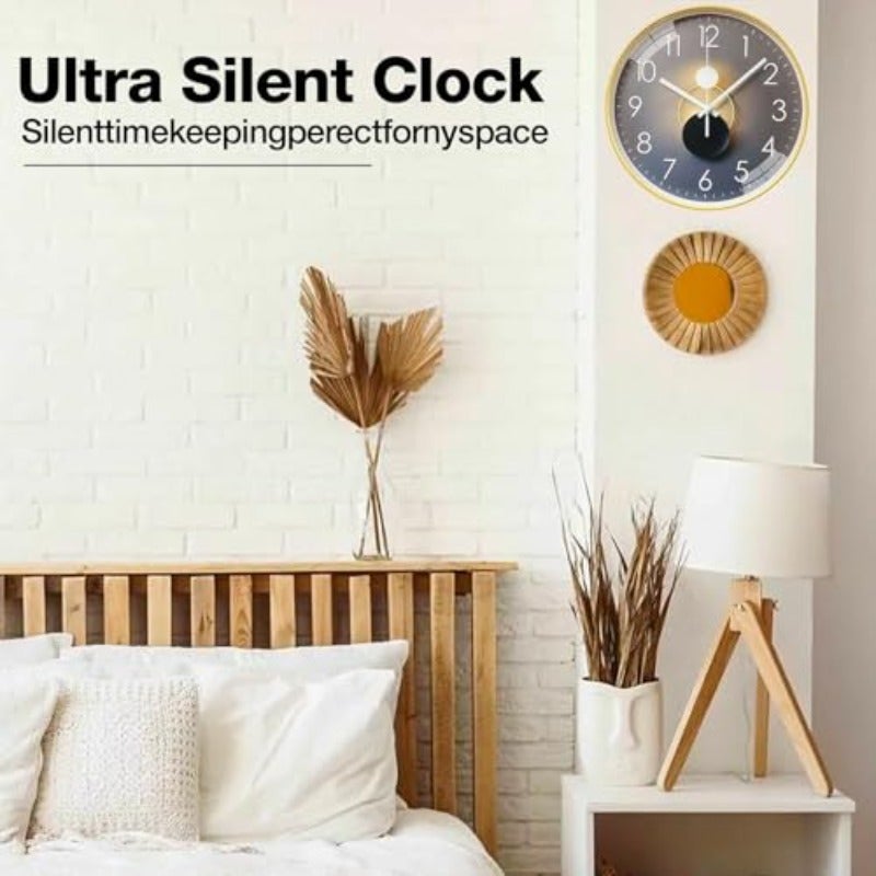 10 Inch Modern Wall Clock Silent Non-Ticking Battery Operated Large Wall Clock for Bedroom Living Room Office Classroom Decor Easy to Hang Durable Home and Office Clock - Image 3
