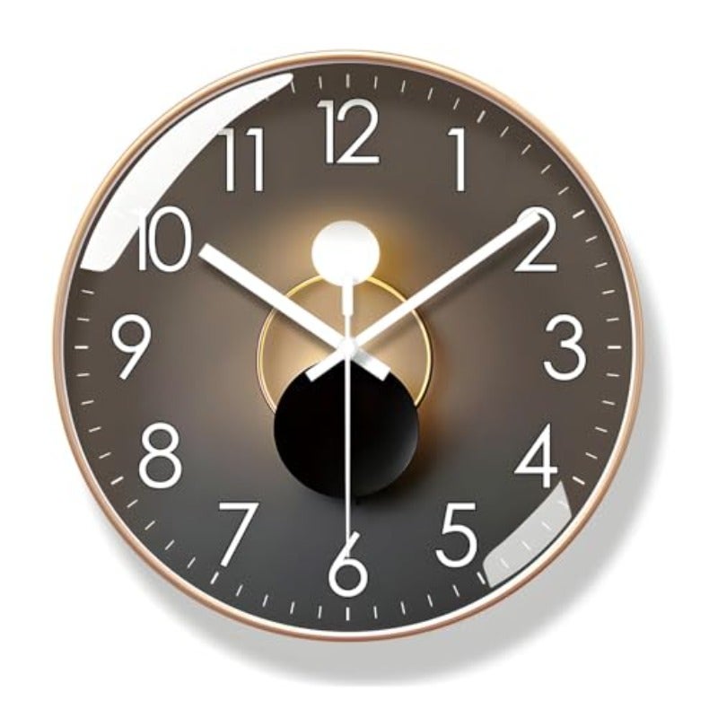 10 Inch Modern Wall Clock Silent Non-Ticking Battery Operated Large Wall Clock for Bedroom Living Room Office Classroom Decor Easy to Hang Durable Home and Office Clock - Image 1